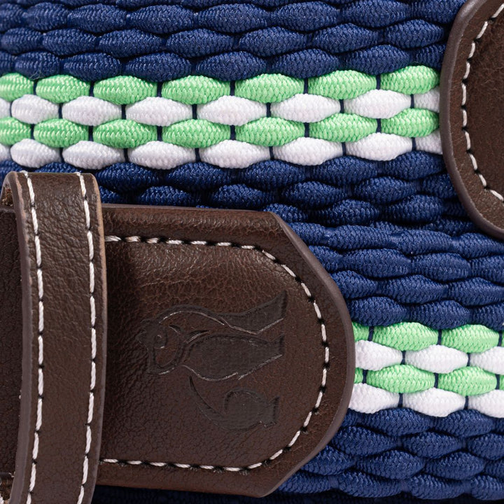 Woven Belt - Green Fine Stripe