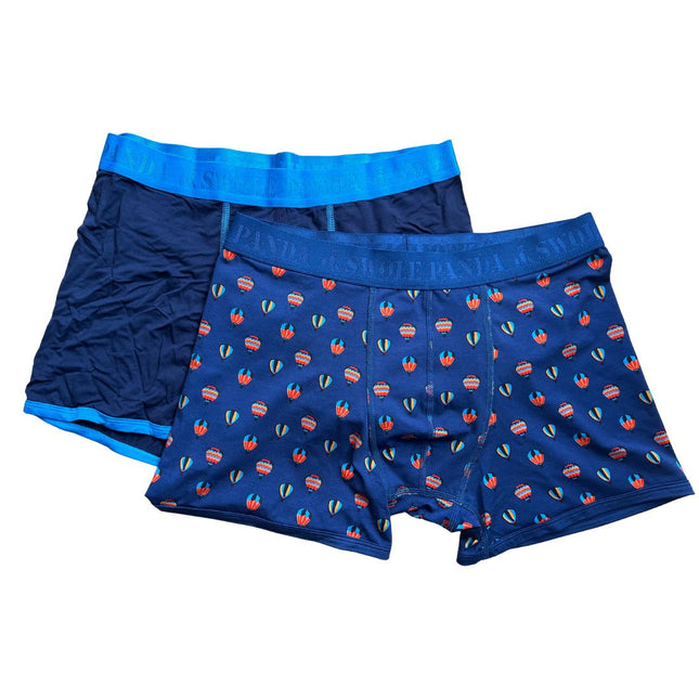 Bamboo Underwear - Bamboo Boxers 2 Pack - Navy / Hot Air Balloons Bamboo Underwear - Bamboo Boxers 2 Pack - Navy / Hot Air Balloons