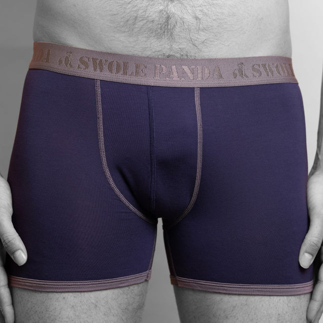 Bamboo Underwear - Bamboo Boxers - Navy / Grey Band Bamboo Underwear - Bamboo Boxers - Navy / Grey Band