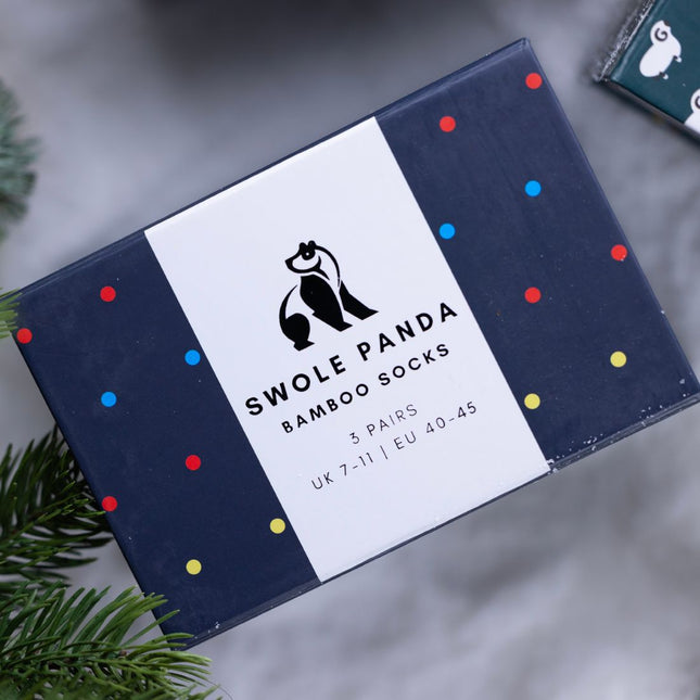 Bamboo Sock Gift Boxes and Bundles - Multi Spot Sock Box - 3 Pairs of Bamboo Socks (His) Bamboo Sock Gift Boxes and Bundles - Multi Spot Sock Box - 3 Pairs of Bamboo Socks (His)