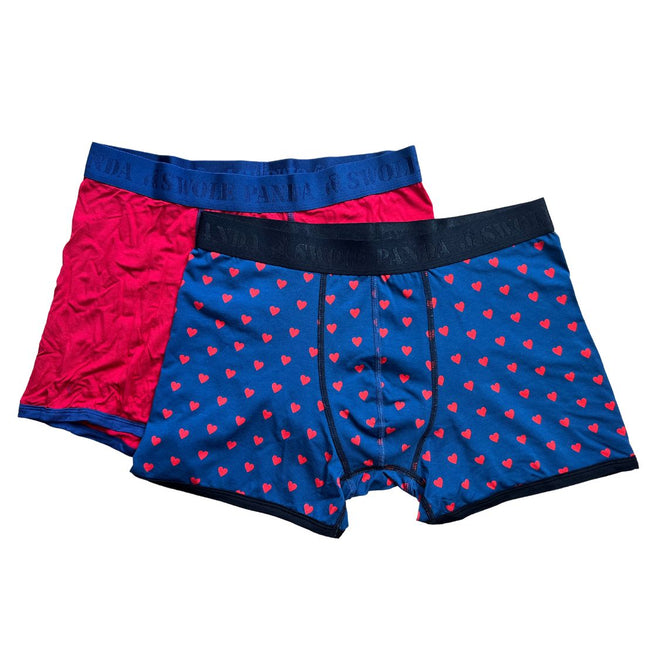 Bamboo Underwear - Bamboo Boxers 2 Pack - Red / Hearts Bamboo Underwear - Bamboo Boxers 2 Pack - Red / Hearts