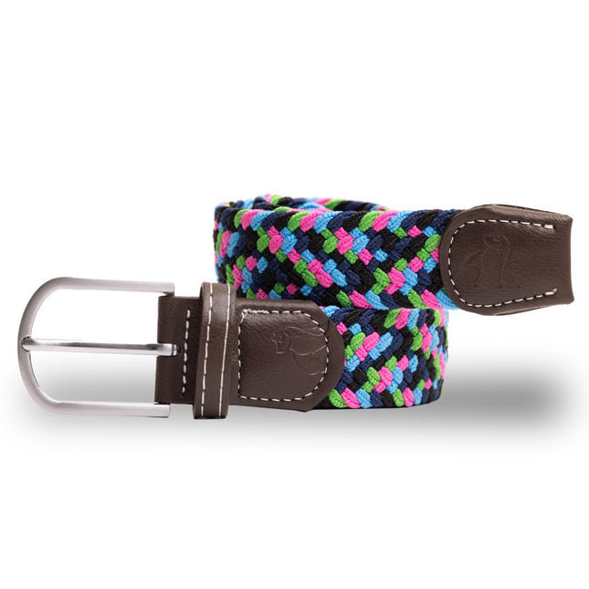 Mens Woven Belts - Woven Belt - Neon Zigzag Mens Woven Belts - Woven Belt - Neon Zigzag