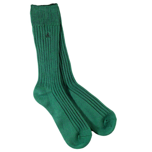 Funky Womens Socks - Racing Green Bamboo Boot Socks Funky Womens Socks - Racing Green Bamboo Boot Socks