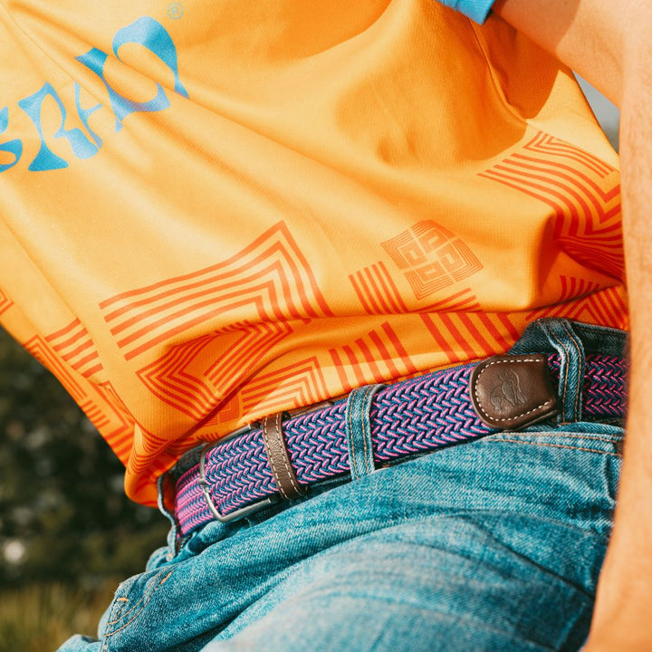 Woven Belt - Rich Pink Fine Weave