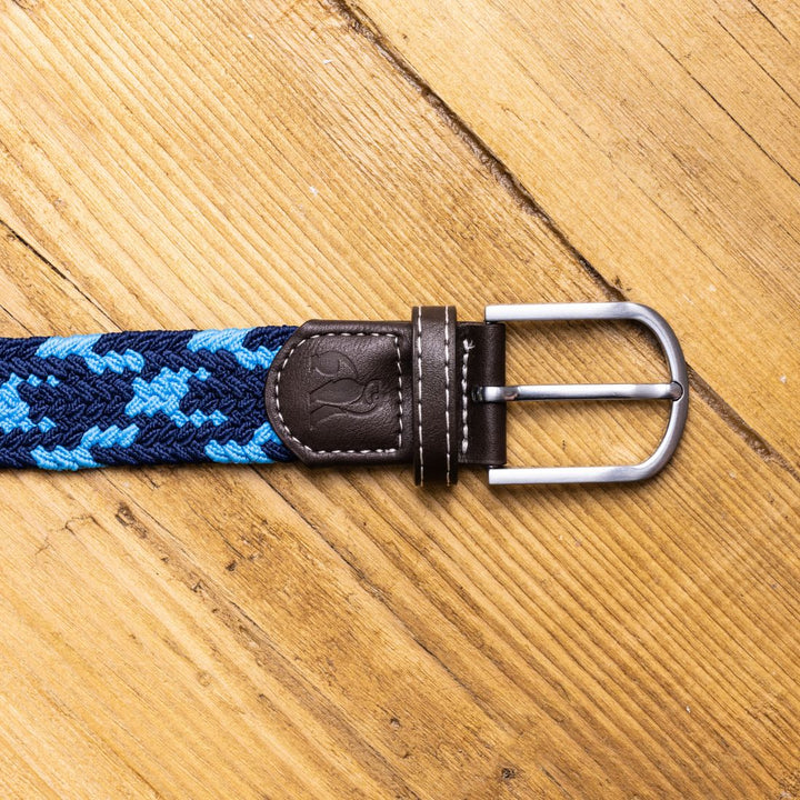 Woven Belt - Blue X Zigzag