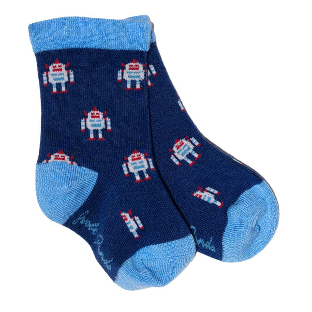 Children's Bamboo Socks - Children's Robot Bamboo Socks Children's Bamboo Socks - Children's Robot Bamboo Socks