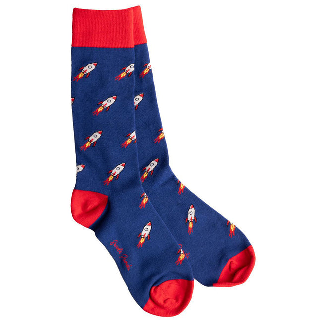 Funky Mens Socks - Rocket Ship Bamboo Socks Funky Mens Socks - Rocket Ship Bamboo Socks