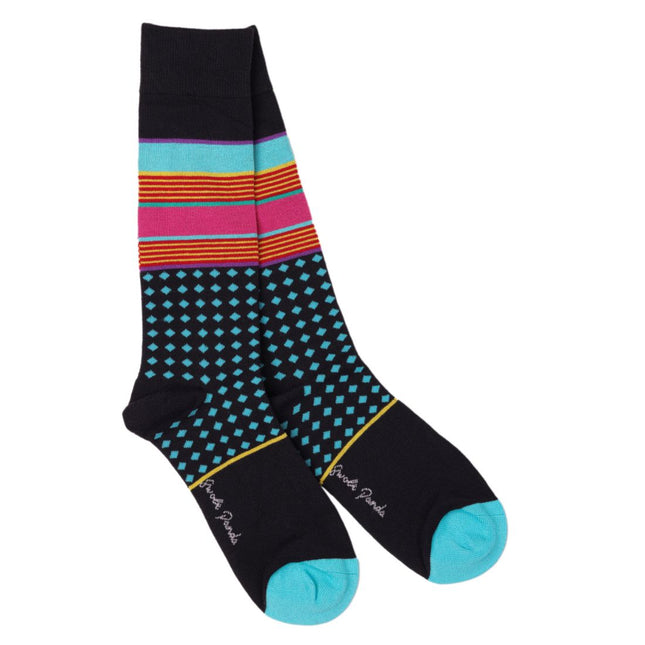 Men's Striped Bamboo Socks - Stripe and Diamond Bamboo Socks Men's Striped Bamboo Socks - Stripe and Diamond Bamboo Socks