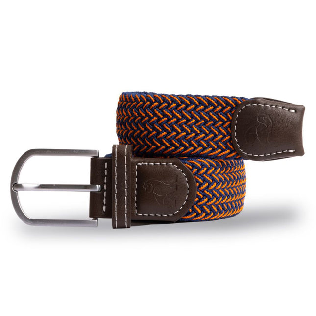 Mens Woven Belts - Woven Belt - Orange Fine Weave Mens Woven Belts - Woven Belt - Orange Fine Weave