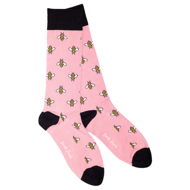 Funky Womens Socks - Pink Bumblebee Bamboo Socks Funky Womens Socks - Pink Bumblebee Bamboo Socks