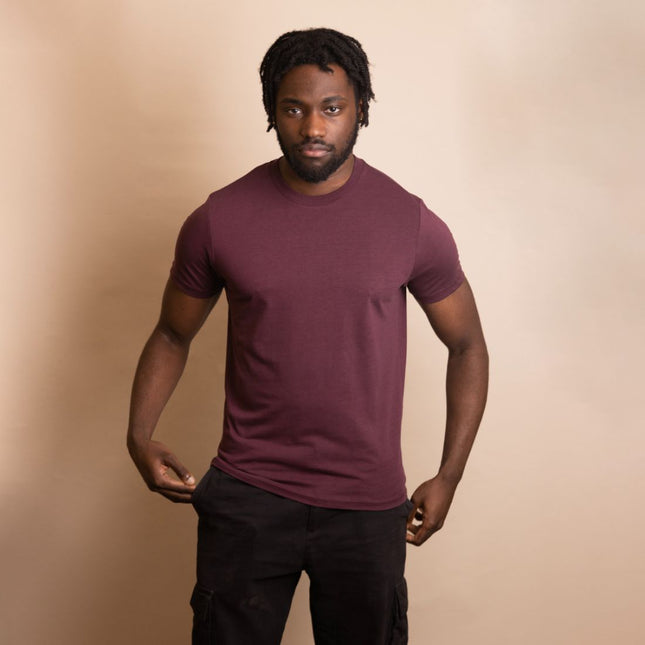 Mens T-Shirts - REFIBRA™ T-Shirt (Burgundy) Mens T-Shirts - REFIBRA™ T-Shirt (Burgundy)