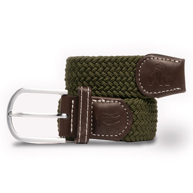 Mens Woven Belts - Woven Belt - Khaki Green Mens Woven Belts - Woven Belt - Khaki Green