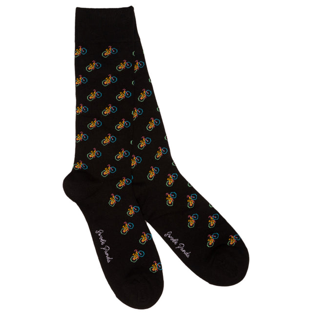 Mens Bamboo Socks - Black Bicycle Bamboo Socks Mens Bamboo Socks - Black Bicycle Bamboo Socks