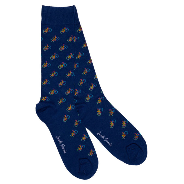 Mens Bamboo Socks - Blue Bicycle Bamboo Socks Mens Bamboo Socks - Blue Bicycle Bamboo Socks