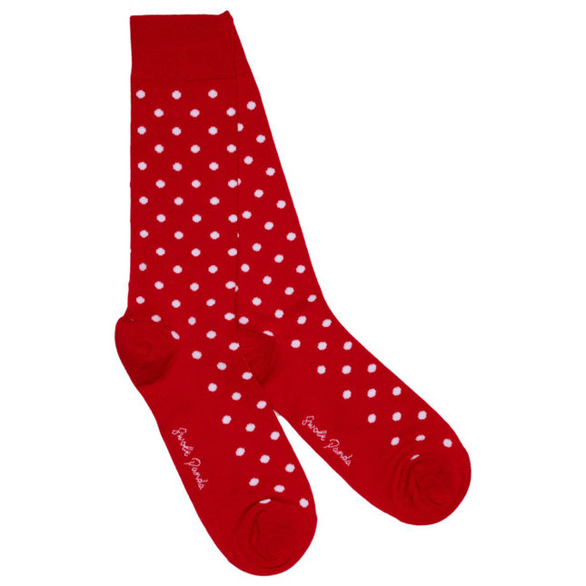 - Red Polka Dot Bamboo Socks  - Red Polka Dot Bamboo Socks