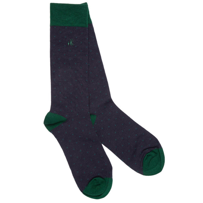 Father's Day Gift Guide - Spotted Navy Bamboo Socks (Comfort Cuff) Father's Day Gift Guide - Spotted Navy Bamboo Socks (Comfort Cuff)