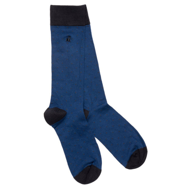Father's Day Gift Guide - Spotted Royal Blue Bamboo Socks Father's Day Gift Guide - Spotted Royal Blue Bamboo Socks