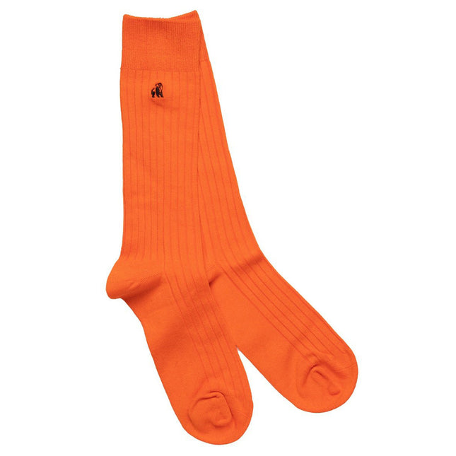 Personalised Socks For Unique Sock Lovers - Tangerine Orange Bamboo Socks Personalised Socks For Unique Sock Lovers - Tangerine Orange Bamboo Socks
