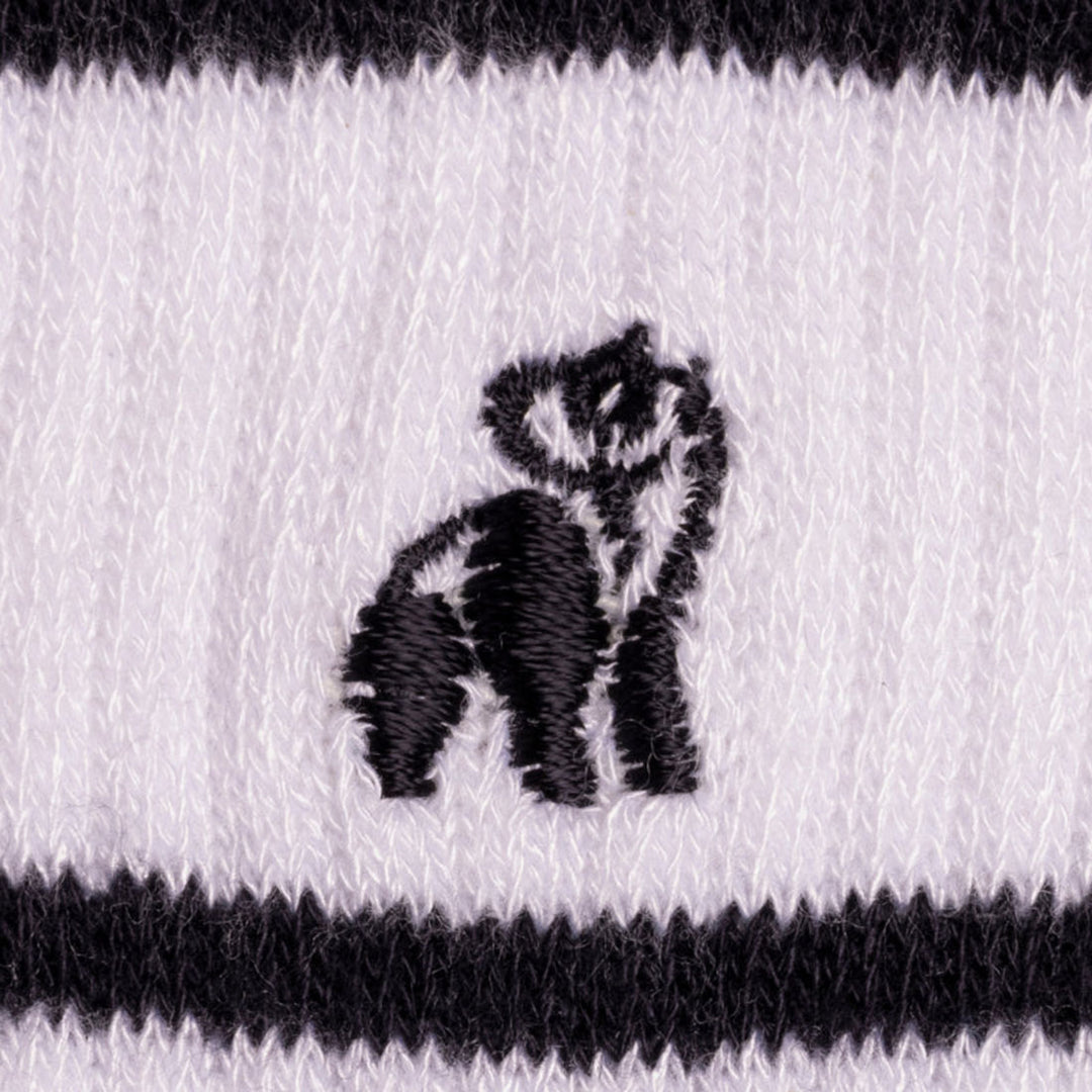 White & Navy Striped Bamboo Socks