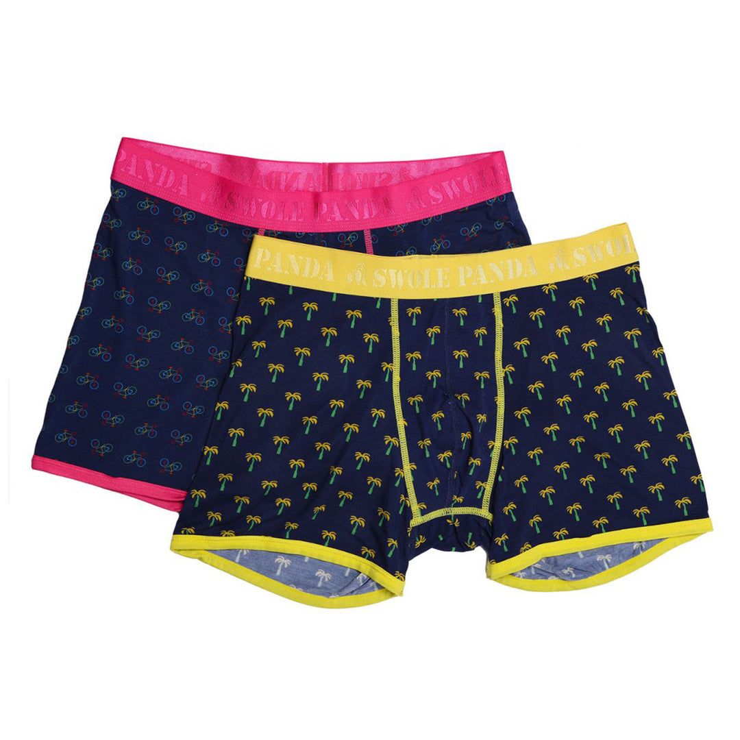 Bamboo Boxers 2 Pack - Bicycles / Palm Trees