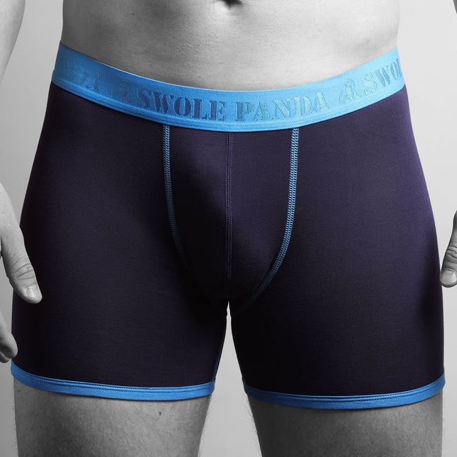 - Bamboo Boxers - Navy / Blue Band  - Bamboo Boxers - Navy / Blue Band