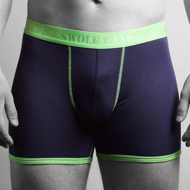 Bamboo Underwear - Bamboo Boxers - Navy / Green Band Bamboo Underwear - Bamboo Boxers - Navy / Green Band