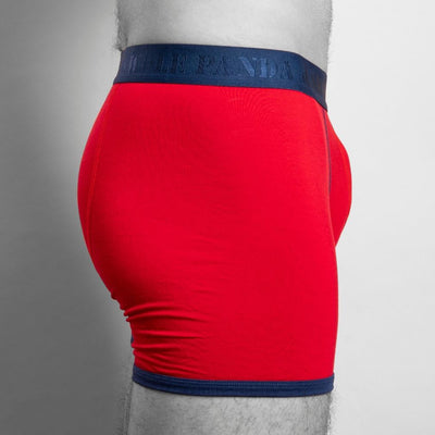 Bamboo Boxers - Red / Blue Band