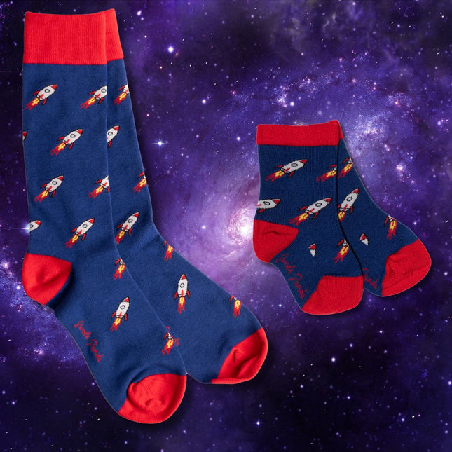 Bamboo Socks - Rocket Matching Bamboo Socks (Adult & Child)