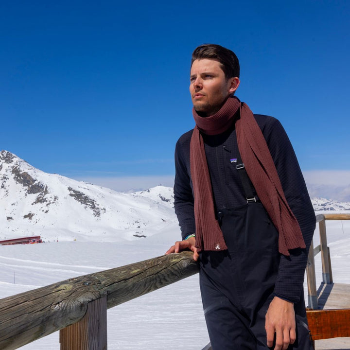 Burgundy Organic Cotton Scarf