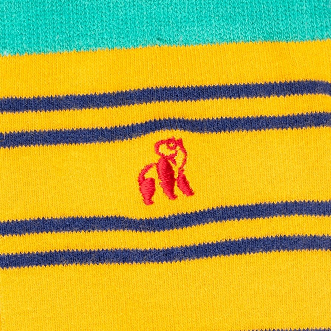 Yellow & Black Striped Bamboo Socks