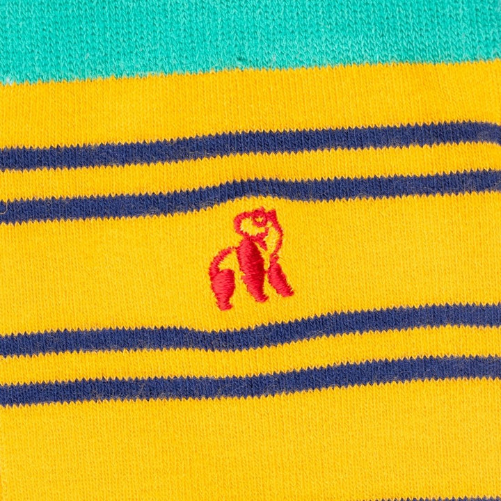 Yellow & Black Striped Bamboo Socks