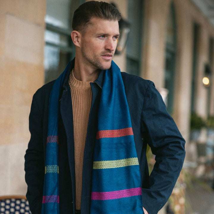 Herringbone Stripe Bamboo Scarf