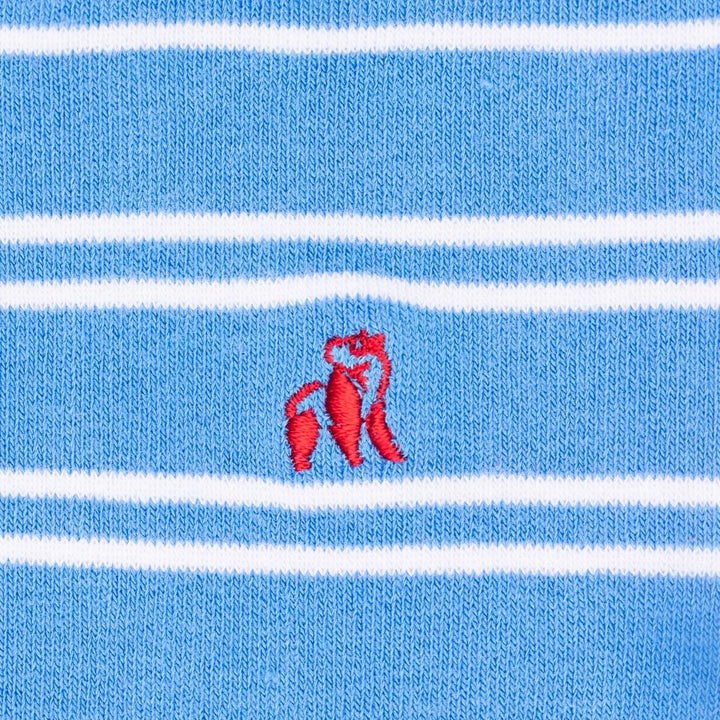 Light Blue Striped Bamboo Socks