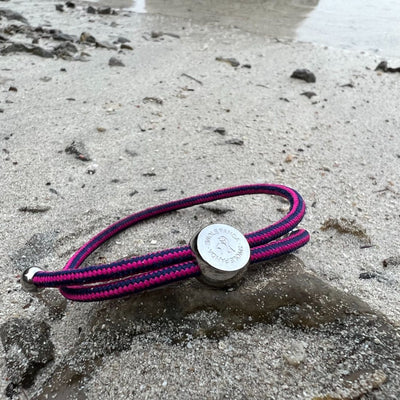 Rope Bracelet - Rich Pink Stripe