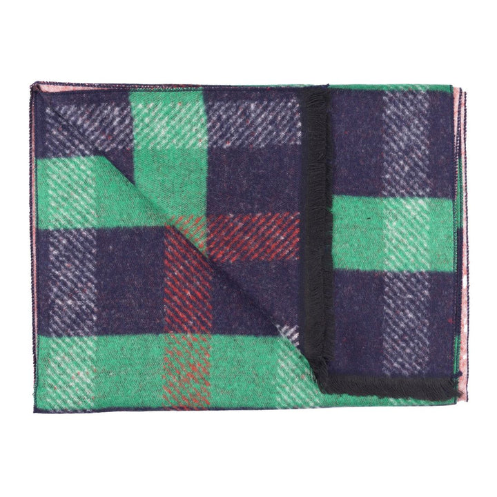 Green & Navy Stripe Bamboo Scarf
