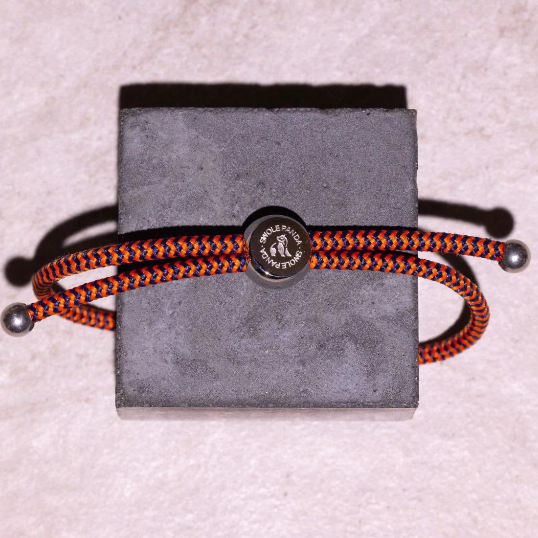 Rope Bracelet - Blue / Orange Zigzag