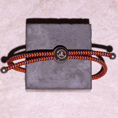 Rope Bracelet - Blue / Orange Zigzag