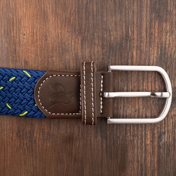 Woven Belt - Navy & Green Dot