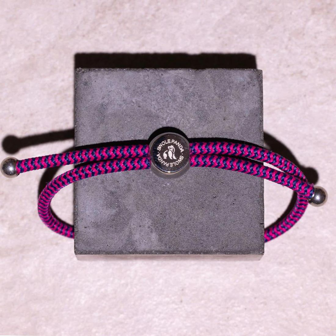 Rope Bracelet - Rich Pink Zigzag