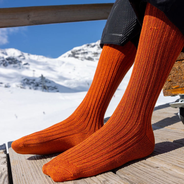 Burnt Orange Bamboo Boot Socks