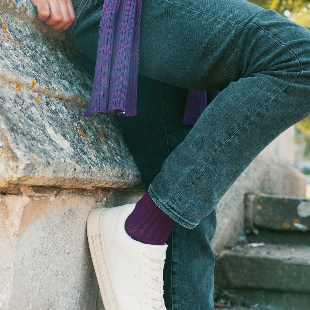 Deep Purple Bamboo Socks