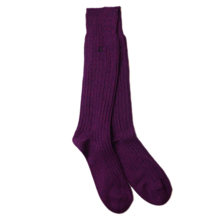 Deep Purple Bamboo Boot Socks