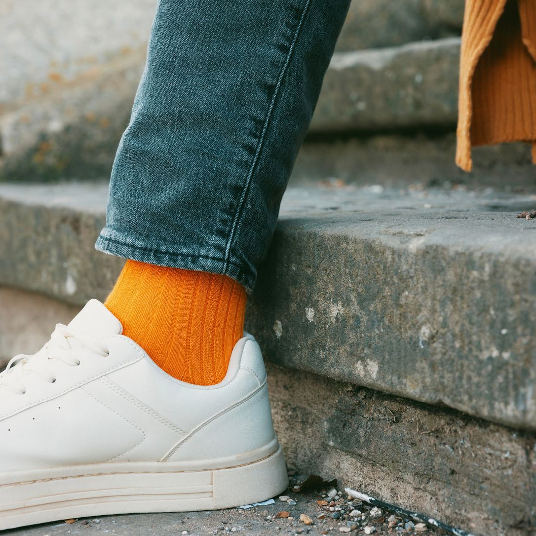 Tangerine Orange Bamboo Socks