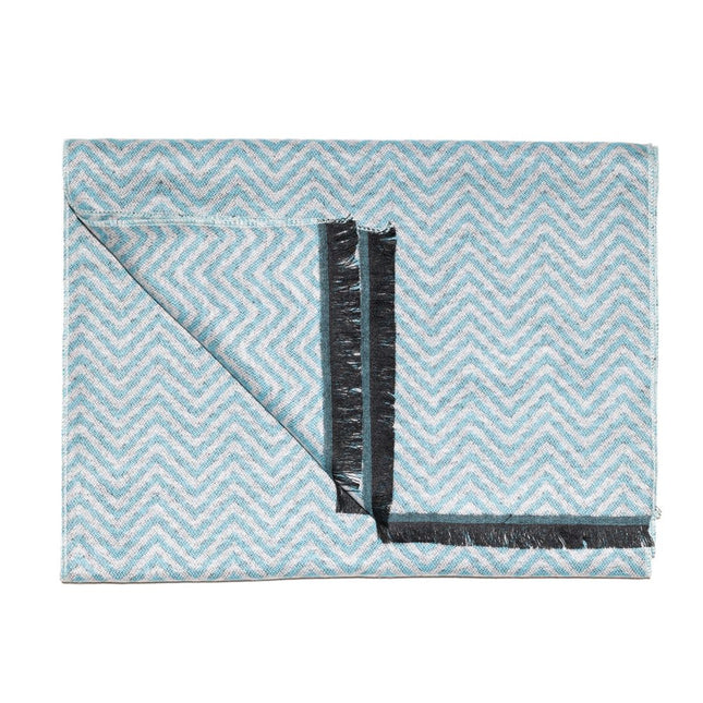 Gifts by Category - Light Blue Herringbone Bamboo Scarf