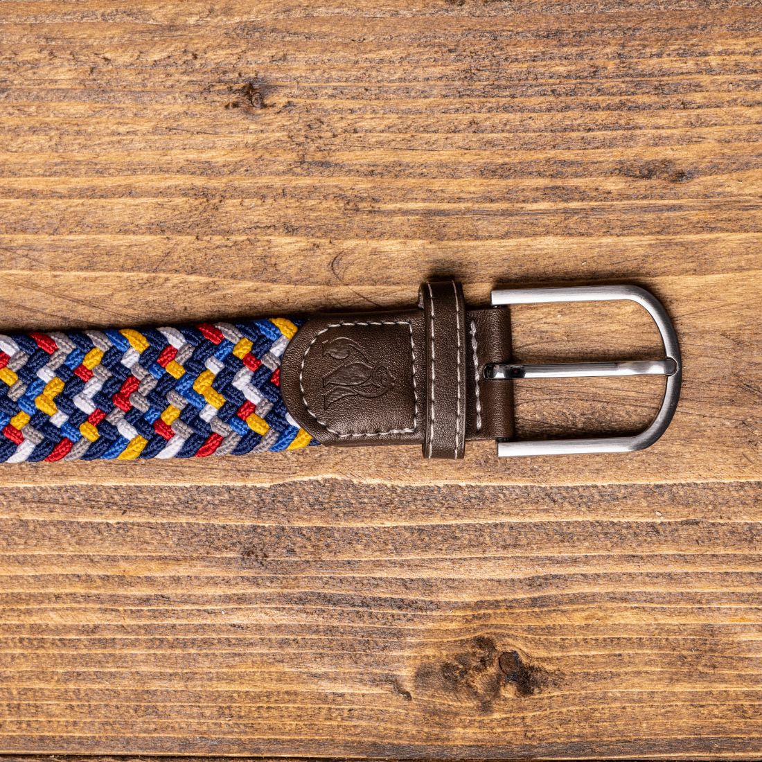 Woven Belt - Rainbow Zigzag