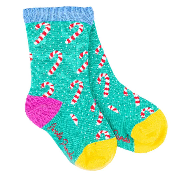 Children's Candy Cane Bamboo Socks