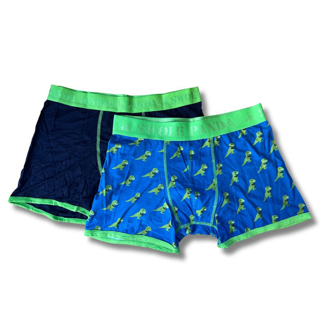 Bamboo Underwear - Bamboo Boxers 2 Pack - Navy & T-Rex