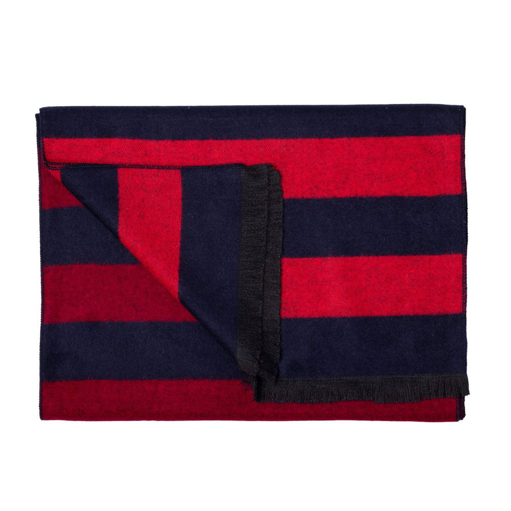 Burgundy & Stripe Bamboo Scarf