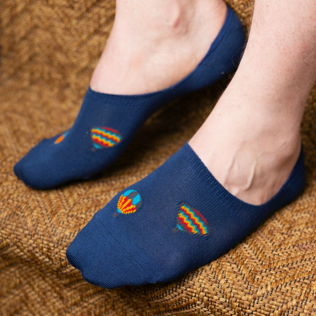 Hot Air Balloon "No-Show" Bamboo Socks