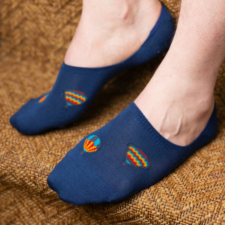 Hot Air Balloon "No-Show" Bamboo Socks